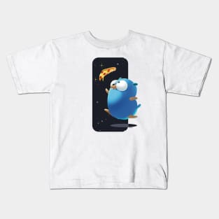 Golang Gopher Go Pizza Kids T-Shirt